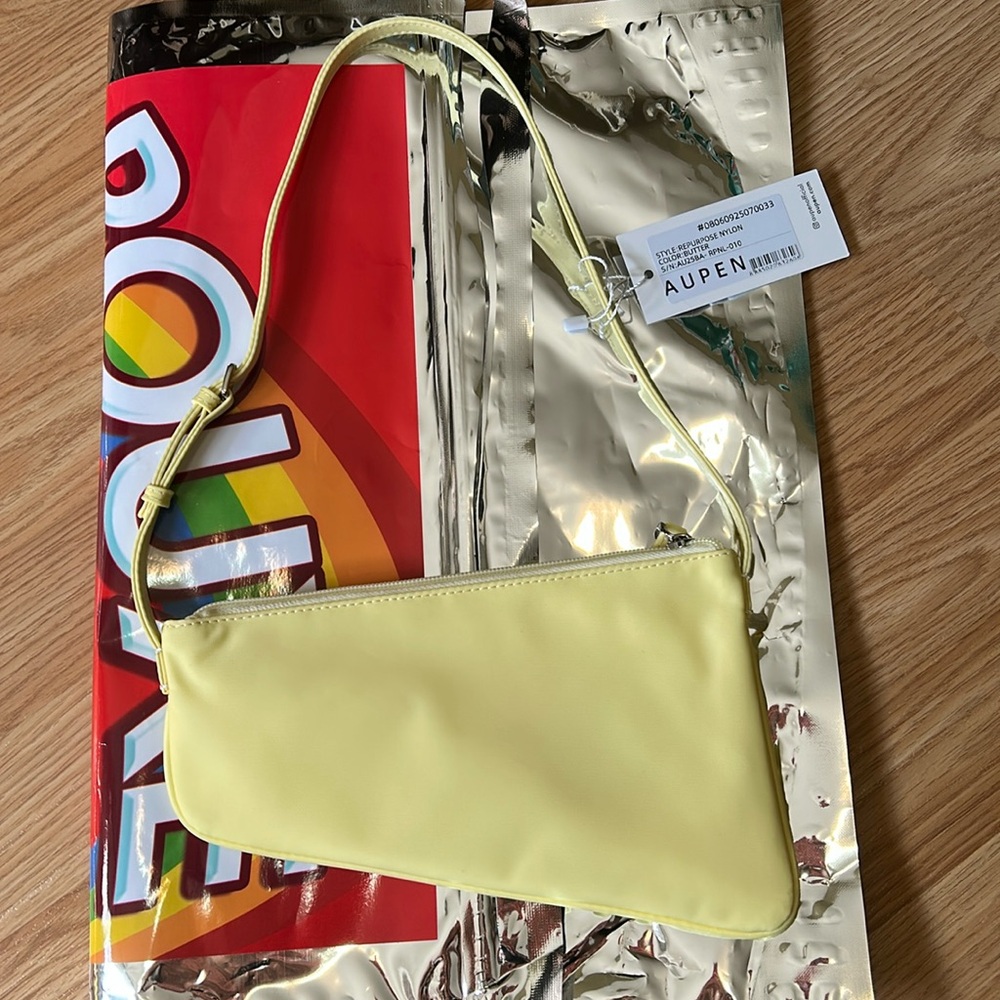 Aupen Repurpose Nylon Rouxe bag in Butter, NWT